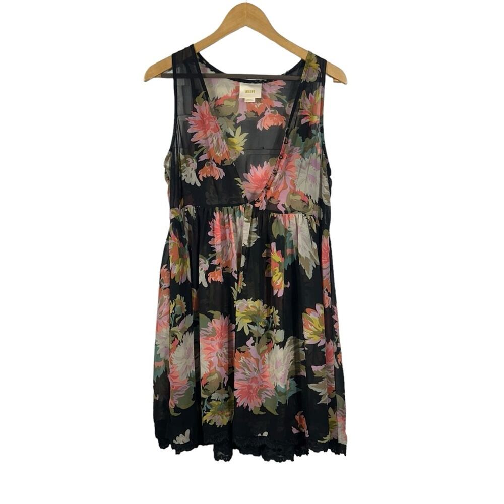 MAEVE Anthropologie Violeta Sheer Floral Dress Size Small - Picture 2 of 11